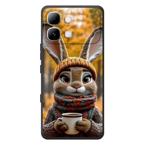 Чехол с рисунком «Зайчик с кофе» для Infinix Note Edge Чехол с рисунком «Зайчик с кофе» для Infinix Note Edge
