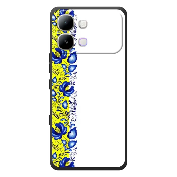 Чехол с рисунком «Желто-синяя вышиванка» для Infinix Note Edge