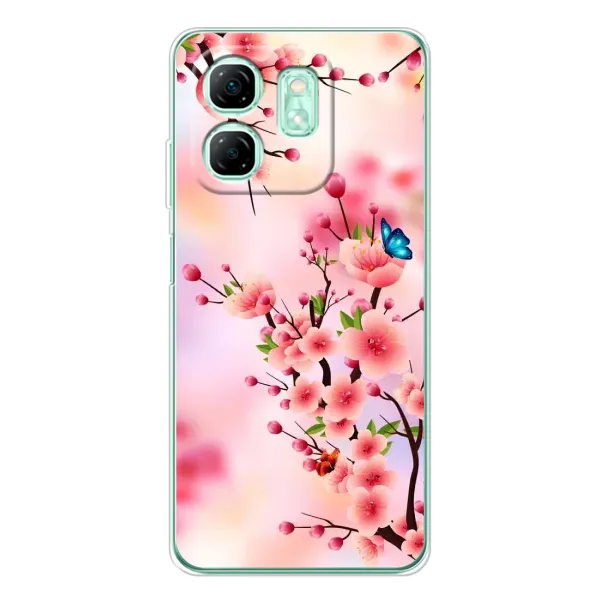 Чехол с рисунком «Бабочки на сакуре» для Infinix Smart 10 HD Чехол с рисунком «Бабочки на сакуре» для Infinix Smart 10 HD