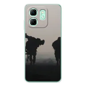 Чехлы на военную тематику для Infinix Smart 10 HD (Бой солдат)