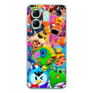 Силиконовый Чехол на Infinix Smart 10 HD с картинкой Brawl Stars (Brawl-Stars)