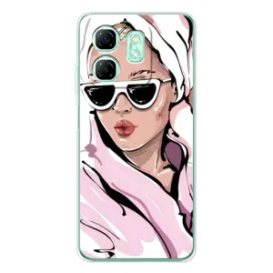 Чехол с картинкой Модные Девчонки Infinix Smart 10 HD (Девушка в халате)