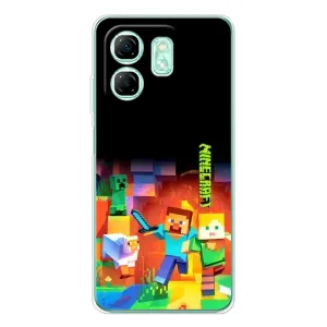 Чехлы для Infinix Smart 10 HD (Персонажи Майн Крафт) (Герой Майнкрафт)