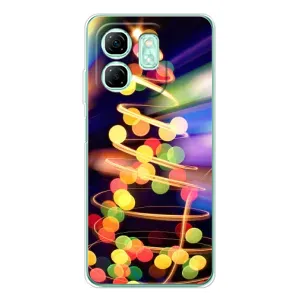 Чехол Новогодняя Елка на Infinix Smart 10 HD (Гирлянды)