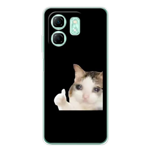 Чехол с рисунком «Кот в слезах» для Infinix Smart 10 HD Чехол с рисунком «Кот в слезах» для Infinix Smart 10 HD