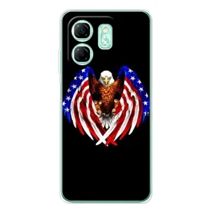Чехол Флаг USA для Infinix Smart 10 HD (Крылья США)