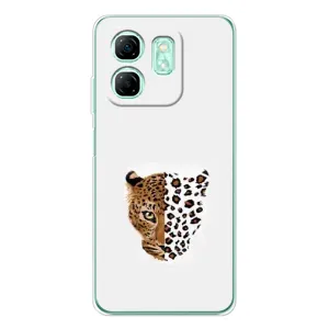 Чохол з леопардовим принтом на Infinix Smart 10 HD (Леопард на білому)
