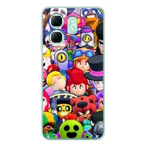 Силиконовый Чехол на Infinix Smart 10 HD с картинкой Brawl Stars (Персонажи)
