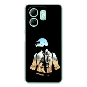 Силиконовый чехол с картинкой "Герой Pubg" на Infinix Smart 10 HD (Пубг мен)