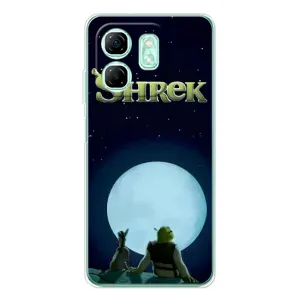 Печатный чехол с принтом Шрек для Infinix Smart 10 HD (Шрек на луне)