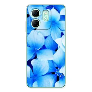 Силиконовый бампер с принтом (цветочки) на Смарт 10 HD (Синие цветы)