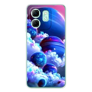 Чехлы КОСМОС для Infinix Smart 10 HD (Синие планеты)