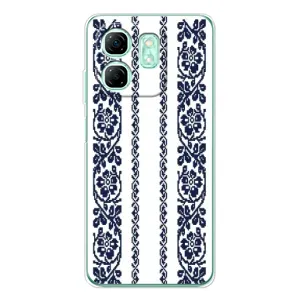 Силиконовый Чехол на Infinix Smart 10 HD с картинкой Вышиванки (Синяя вышиванка)