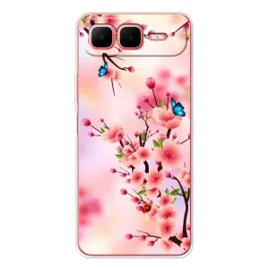 Чехол с принтом САКУРЫ на Infinix Smart 10 Plus (Бабочки на сакуре)