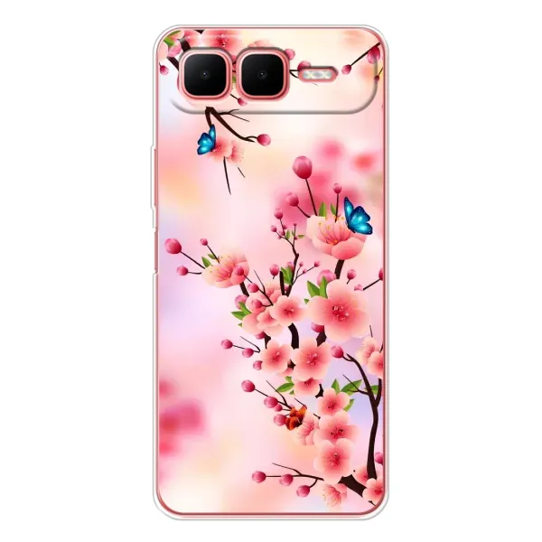 Чехол с рисунком «Бабочки на сакуре» для Infinix Smart 10 Plus Чехол с рисунком «Бабочки на сакуре» для Infinix Smart 10 Plus