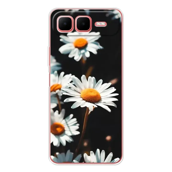 Чехол с рисунком «Белые ромашки» для Infinix Smart 10 Plus Чехол с рисунком «Белые ромашки» для Infinix Smart 10 Plus