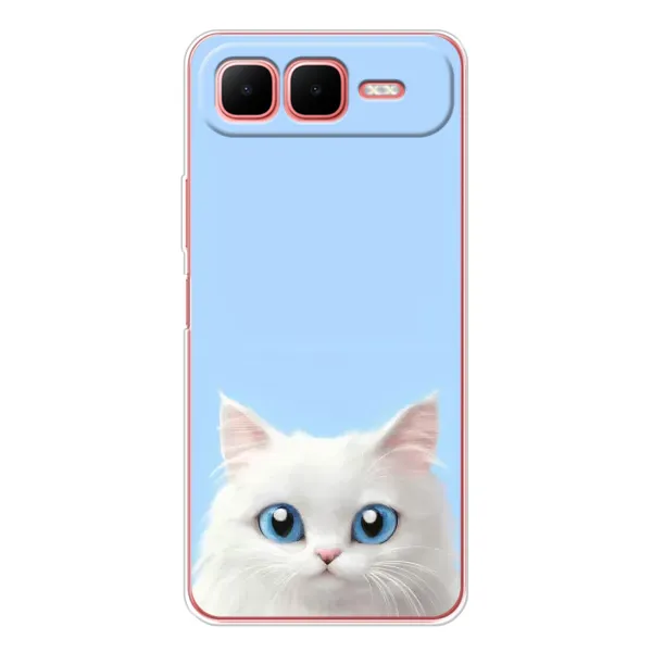 Чехол с рисунком «Белый кот» для Infinix Smart 10 Plus Чехол с рисунком «Белый кот» для Infinix Smart 10 Plus