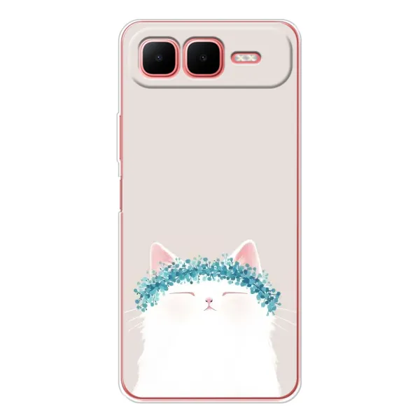 Чехол с рисунком «Белый котик» для Infinix Smart 10 Plus Чехол с рисунком «Белый котик» для Infinix Smart 10 Plus