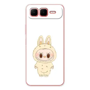 Чехол с принтом Лабубу для Infinix Smart 10 Plus (Бежевый Лабубу)