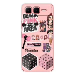 Чехлы с картинкой для Infinix Smart 10 Plus (BLACK PINK коллаж)