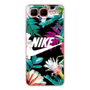 Силиконовый Чехол на Infinix Smart 10 Plus с картинкой Nike (Цветочный Nike)
