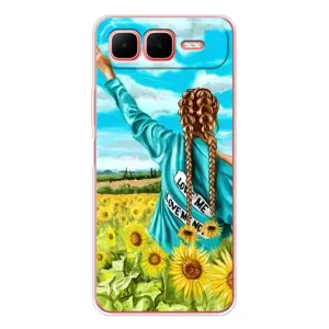 Чохол Стильні дівчата на Infinix Smart 10 Plus (Дівчина на полі)