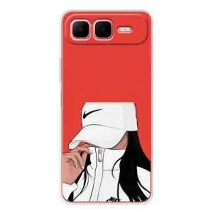 Силіконовый Чохол на Infinix Smart 10 Plus з картинкой Модных девушек (Дівчина Nike)