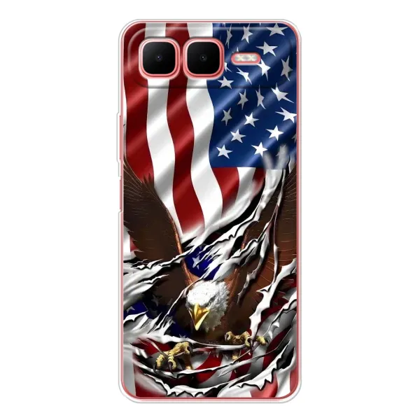 Чехол с рисунком «Флаг USA» для Infinix Smart 10 Plus Чехол с рисунком «Флаг USA» для Infinix Smart 10 Plus