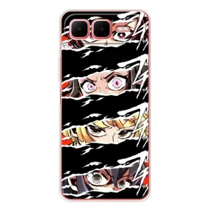 Силиконовые чехлы с глазами Anime для Смарт 10 Плюс (Глаза на чорном)