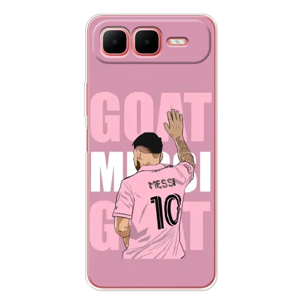 Чехол с рисунком «GOAT MESSI» для Infinix Smart 10 Plus Чехол с рисунком «GOAT MESSI» для Infinix Smart 10 Plus