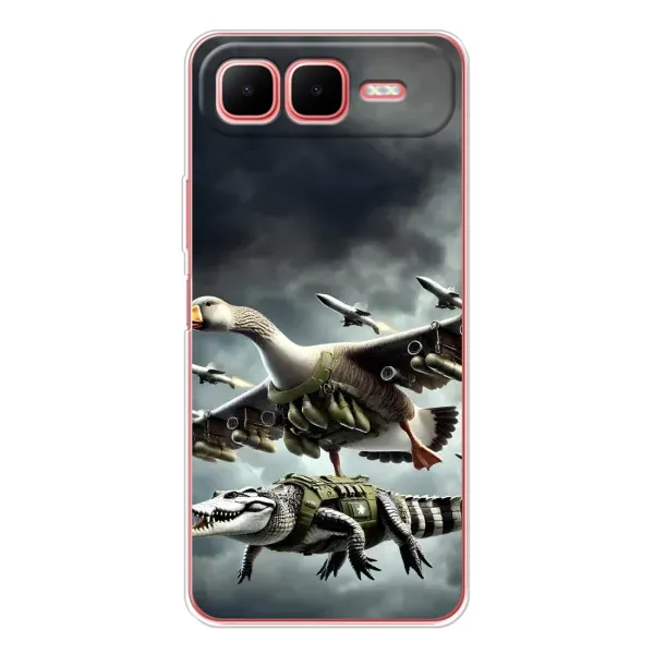 Чехол с рисунком «Гусини и крокодило» для Infinix Smart 10 Plus Чехол с рисунком «Гусини и крокодило» для Infinix Smart 10 Plus