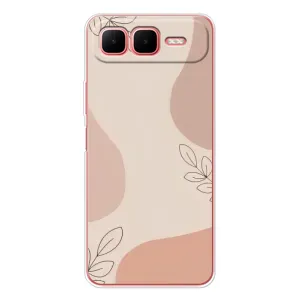 Чехол цветочный дизайн для Infinix Smart 10 Plus (Коричневый фон)