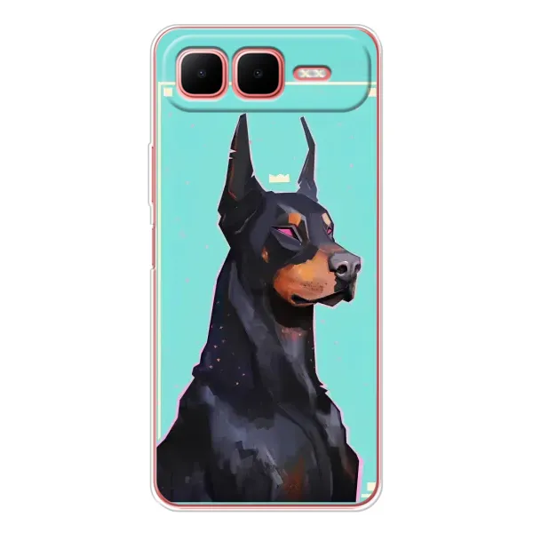 Чехол с рисунком «Король доберман» для Infinix Smart 10 Plus Чехол с рисунком «Король доберман» для Infinix Smart 10 Plus