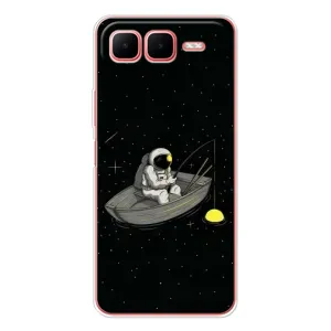 Силіконовый Чохол з принтом "Космонавти" на Infinix Smart 10 Plus (Космонавт на рибалці)