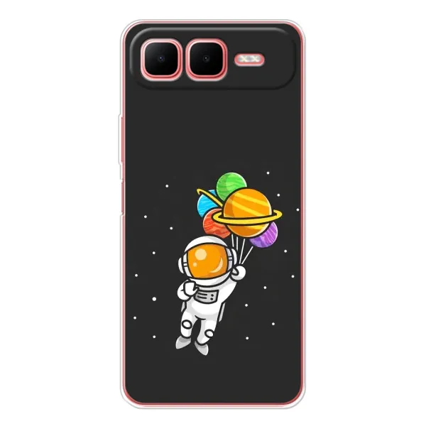 Чехол с рисунком «Космонавт с шариками» для Infinix Smart 10 Plus Чехол с рисунком «Космонавт с шариками» для Infinix Smart 10 Plus