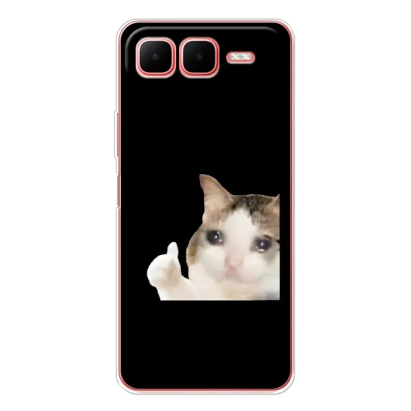 Чехол с рисунком «Кот в слезах» для Infinix Smart 10 Plus Чехол с рисунком «Кот в слезах» для Infinix Smart 10 Plus