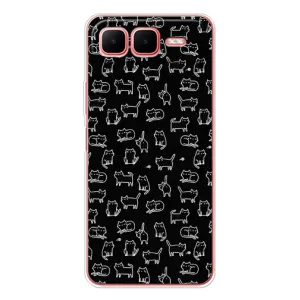 Чехол на тематику: Коты для Infinix Smart 10 Plus (Котики на черном)