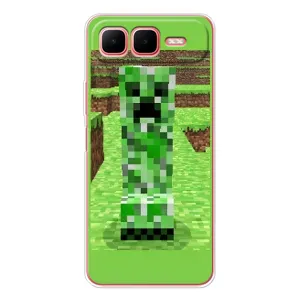 Чехлы для Infinix Smart 10 Plus (Персонажи Майн Крафт) (Крипер 2)