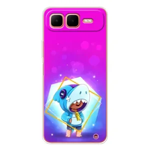 Чехол Бравл Старс для Infinix Smart 10 Plus (Леон в костюме Акулы)