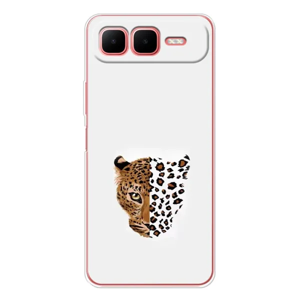 Чехол с рисунком «Леопард на белом» для Infinix Smart 10 Plus Чехол с рисунком «Леопард на белом» для Infinix Smart 10 Plus