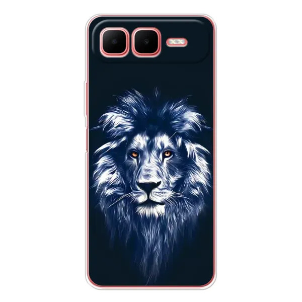 Чехол с рисунком «Лев - синий» для Infinix Smart 10 Plus Чехол с рисунком «Лев - синий» для Infinix Smart 10 Plus