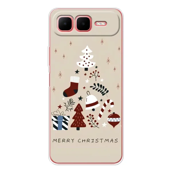 Чехол с рисунком «Merry Christmas» для Infinix Smart 10 Plus Чехол с рисунком «Merry Christmas» для Infinix Smart 10 Plus