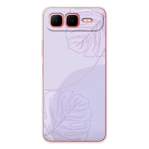 Чехол цветочный дизайн для Infinix Smart 10 Plus (Монстера фиолетовая)