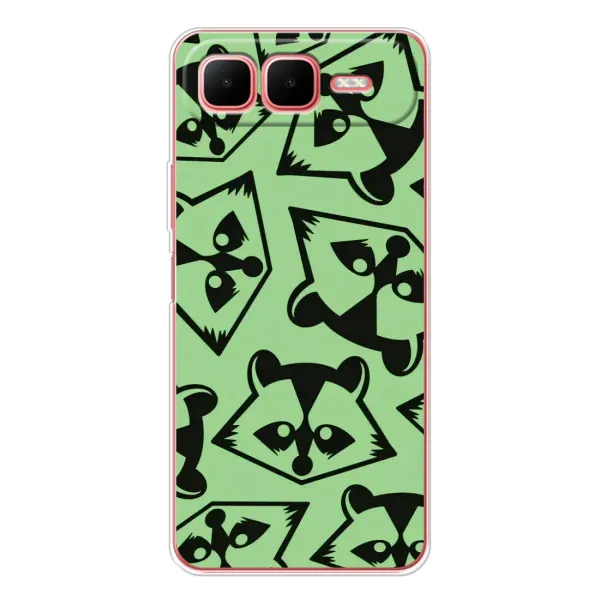 Чехол с рисунком «Мордочки Енота» для Infinix Smart 10 Plus Чехол с рисунком «Мордочки Енота» для Infinix Smart 10 Plus