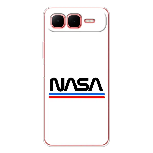 Чехол с рисунком «NASA на белом фоне» для Infinix Smart 10 Plus Чехол с рисунком «NASA на белом фоне» для Infinix Smart 10 Plus