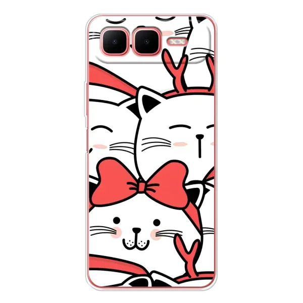 Чехол с рисунком «Новогодние котики» для Infinix Smart 10 Plus Чехол с рисунком «Новогодние котики» для Infinix Smart 10 Plus