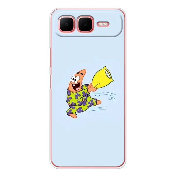 Чехол с рисунком «Патрик с подушкой» для Infinix Smart 10 Plus Чехол с рисунком «Патрик с подушкой» для Infinix Smart 10 Plus