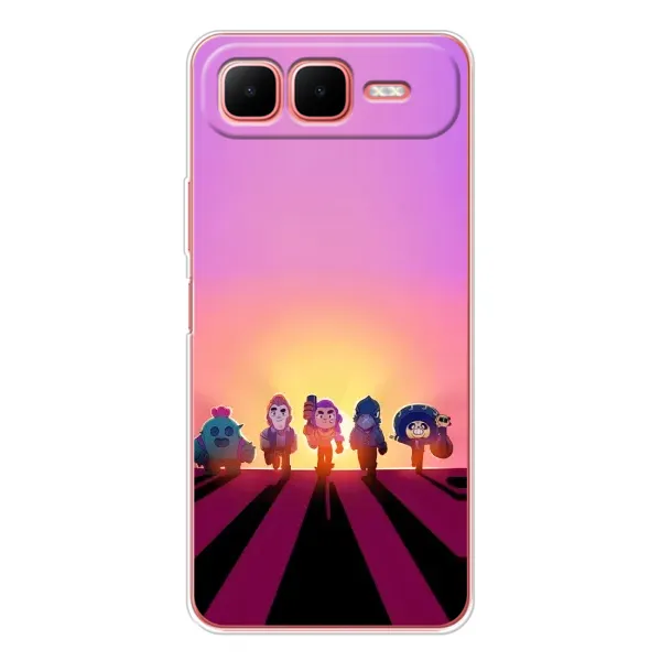Чехол с рисунком «Персонажи в закате» для Infinix Smart 10 Plus Чехол с рисунком «Персонажи в закате» для Infinix Smart 10 Plus