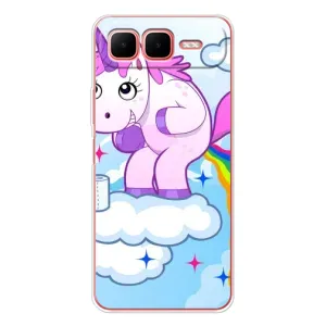 Чехол Unicorn на Infinix Smart 10 Plus (Радуга единорожка)