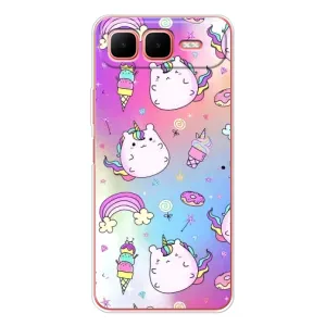 Чехол Unicorn на Infinix Smart 10 Plus (Радуга и Единорог)